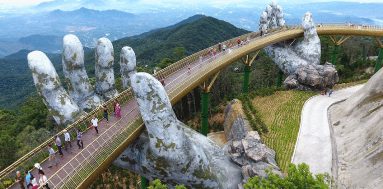 God's hands hold a bridge in Ba Na hills, Vietnam golden_bridge_ba_na