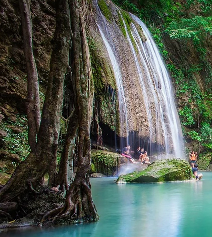 Erawan national park waterfalls thailand