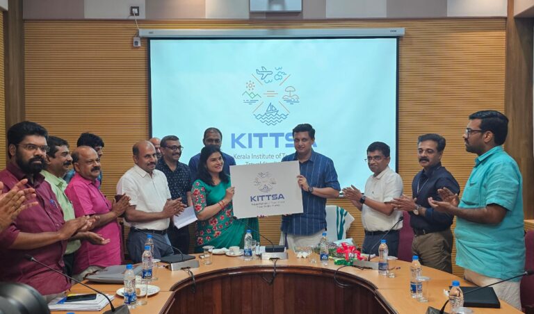 The logo of KITTS Alumni (KITTSA) unveiled by Shri Muhammad Riyaz, Minister for PWD and Tourism Launch of KITTSA Logo